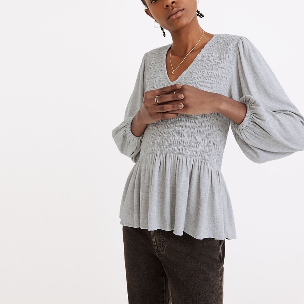 Gray Madewell Lucie Blouse Size Small NWT